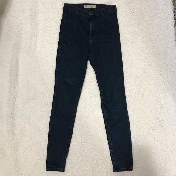 Topshop Joni Jeans - Dark Wash - Picture 2 of 7